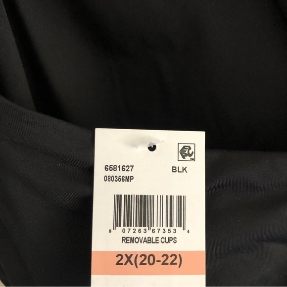 Becca By Rebecca Virtue NWT Black Tear Drop One Piece Swimsuit Size 2X - Picture 9 of 10